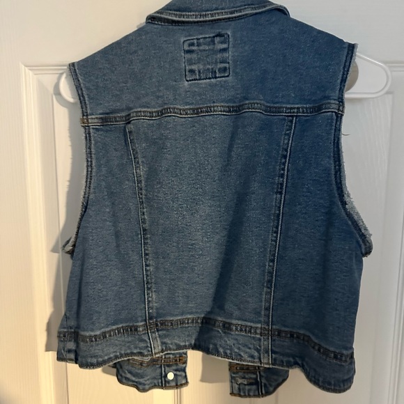 Wax Jean distressed Crop Jacket - Picture 3 of 3